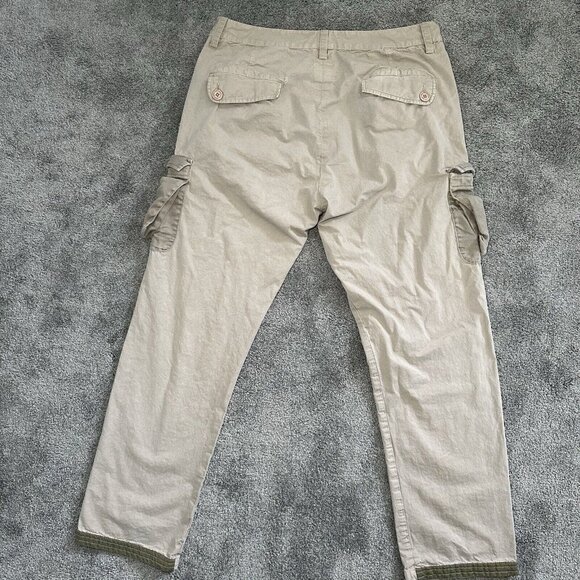 Maharishi Pants Mens Large (34W) Beige Hemp Military Streetwear Utility Pockets - Picture 3 of 13